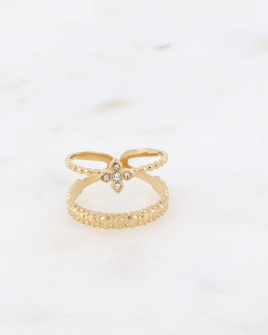 Bague double rang Ava
